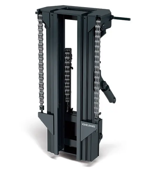 Triplex three-stage forklift mast with freelift