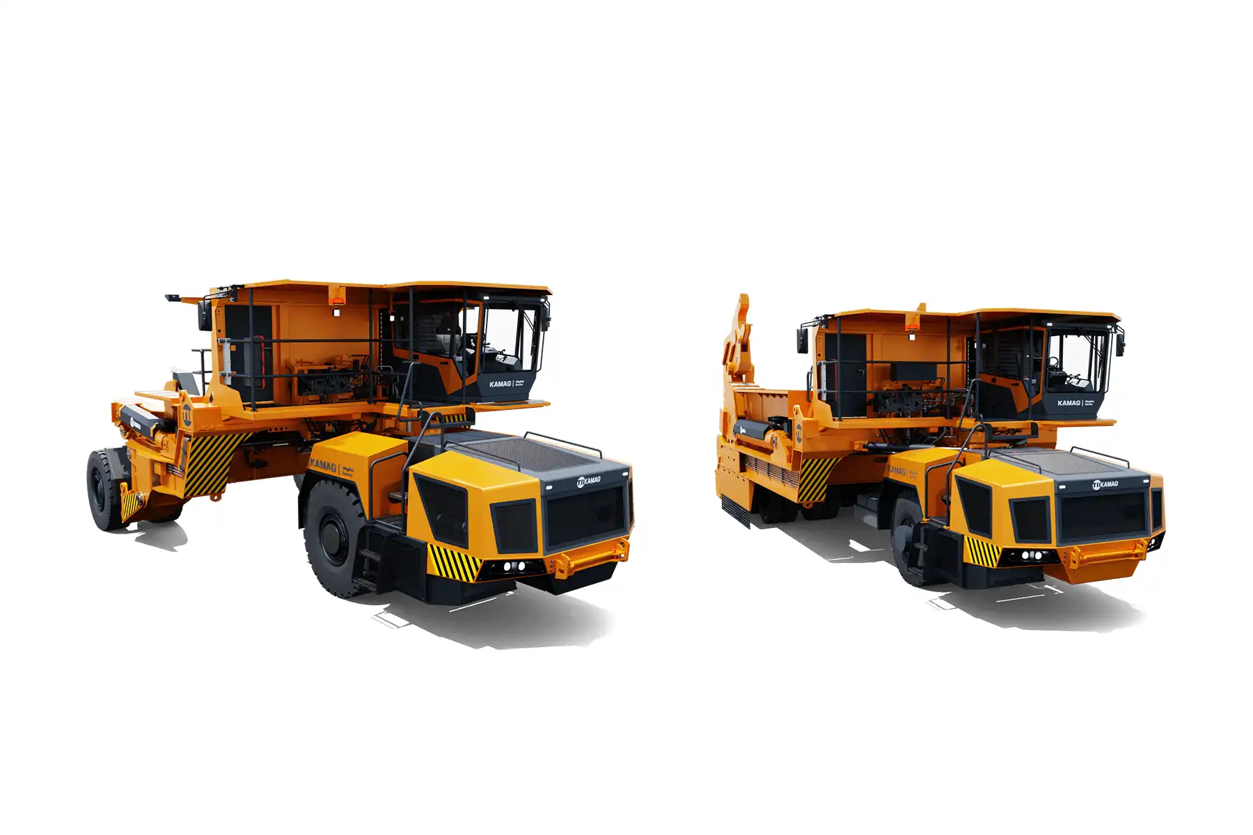 U-frame and platform slag pot carrier configurations shown side by side